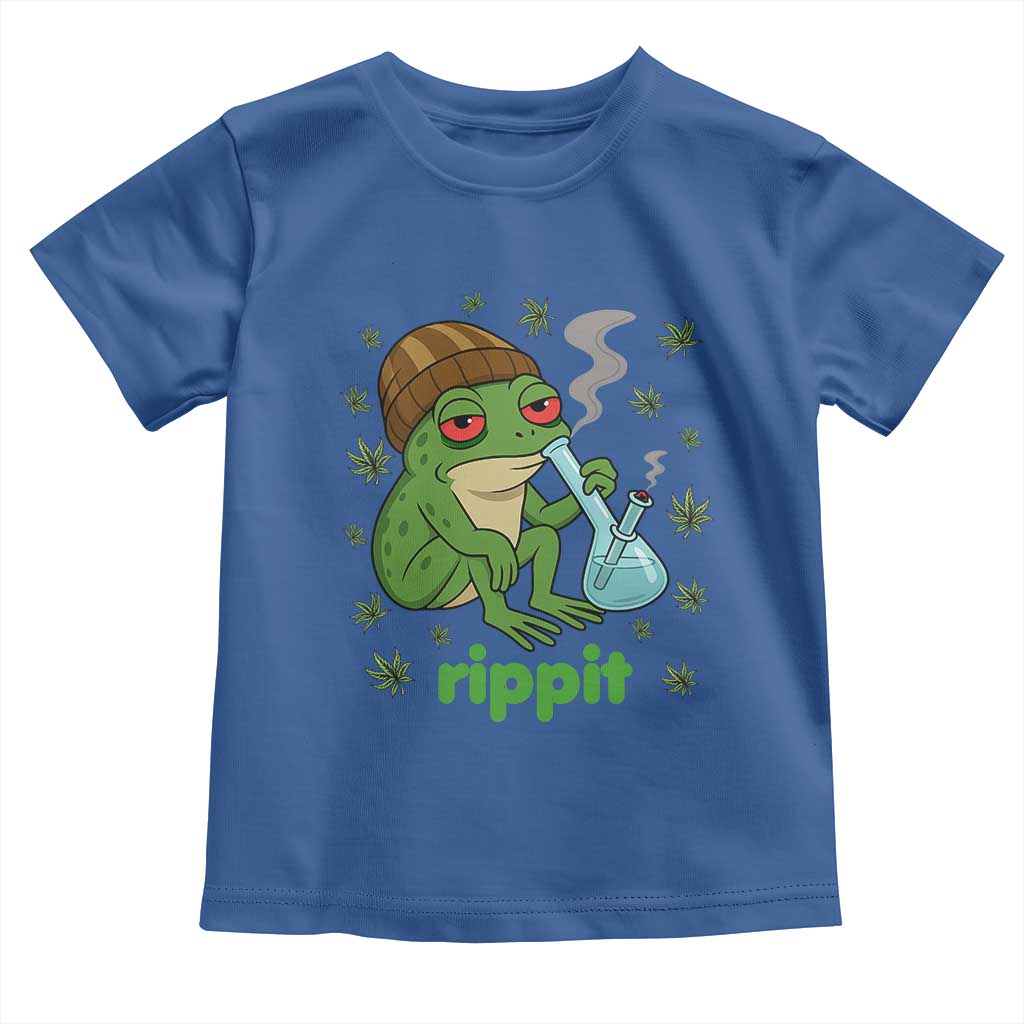 Rippit Frog Toddler T Shirt Funny 420 Stoner Weed Humor - Wonder Print Shop