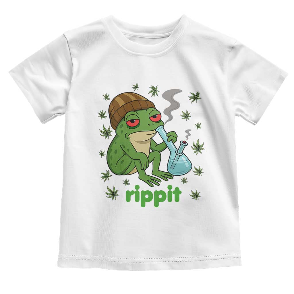 Rippit Frog Toddler T Shirt Funny 420 Stoner Weed Humor - Wonder Print Shop