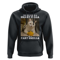 Funny Cat Meme Hoodie You Are Either A Smart Fella Or A Fart Smella - Wonder Print Shop