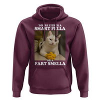 Funny Cat Meme Hoodie You Are Either A Smart Fella Or A Fart Smella - Wonder Print Shop