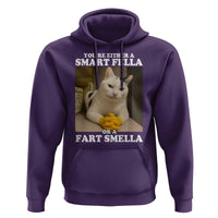 Funny Cat Meme Hoodie You Are Either A Smart Fella Or A Fart Smella - Wonder Print Shop