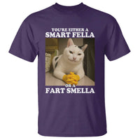 Funny Cat Meme T Shirt You Are Either A Smart Fella Or A Fart Smella - Wonder Print Shop