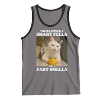 Funny Cat Meme Tank Top You Are Either A Smart Fella Or A Fart Smella - Wonder Print Shop