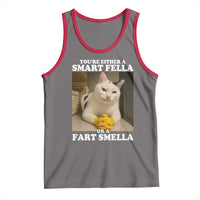 Funny Cat Meme Tank Top You Are Either A Smart Fella Or A Fart Smella - Wonder Print Shop
