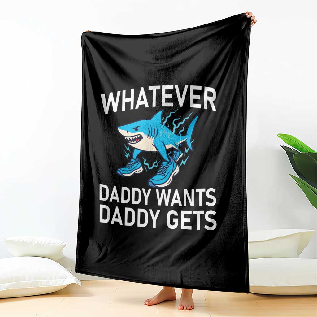 Funny Tralalero Tralala Meme Throw Blanket Whatever Daddy Wants Daddy Gets - Wonder Print Shop