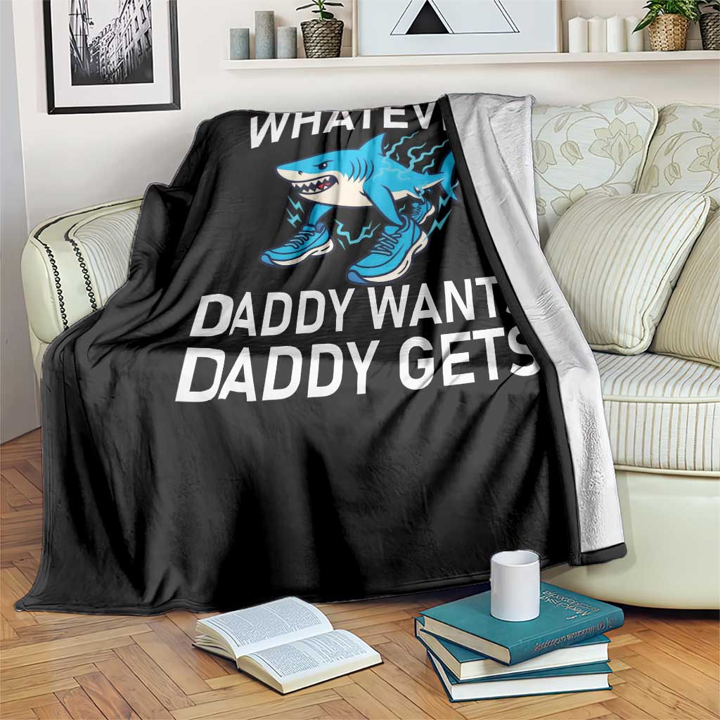 Funny Tralalero Tralala Meme Throw Blanket Whatever Daddy Wants Daddy Gets - Wonder Print Shop