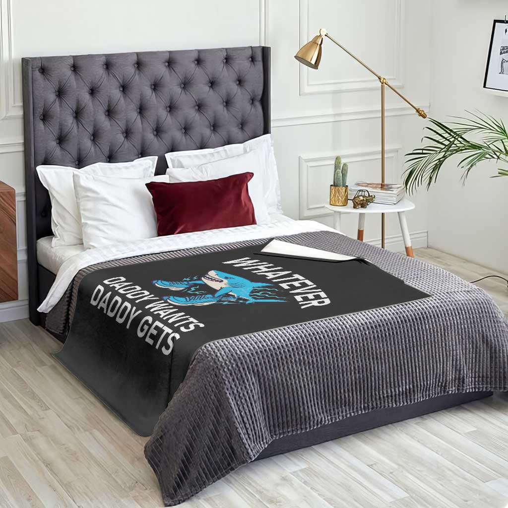 Funny Tralalero Tralala Meme Throw Blanket Whatever Daddy Wants Daddy Gets - Wonder Print Shop