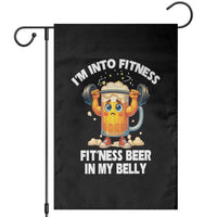 Funny Beer Lover Garden Flag I Am Into Fitness Beer in My Belly - Wonder Print Shop
