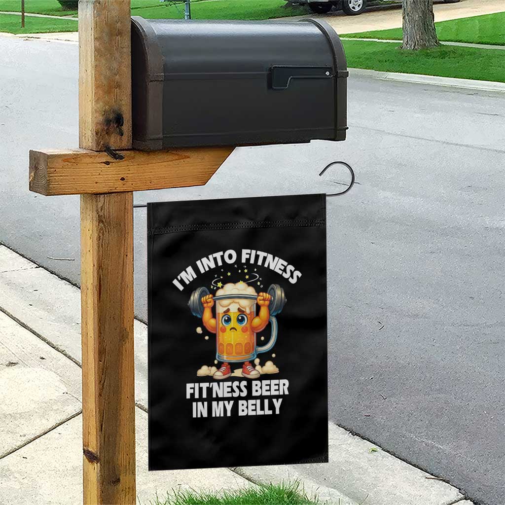 Funny Beer Lover Garden Flag I Am Into Fitness Beer in My Belly - Wonder Print Shop
