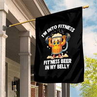 Funny Beer Lover Garden Flag I Am Into Fitness Beer in My Belly - Wonder Print Shop