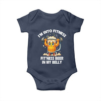 Funny Beer Lover Baby Onesie I Am Into Fitness Beer in My Belly - Wonder Print Shop