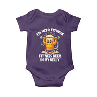 Funny Beer Lover Baby Onesie I Am Into Fitness Beer in My Belly - Wonder Print Shop