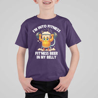 Funny Beer Lover T Shirt For Kid I Am Into Fitness Beer in My Belly - Wonder Print Shop