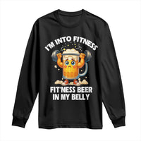 Funny Beer Lover Long Sleeve Shirt I Am Into Fitness Beer in My Belly - Wonder Print Shop