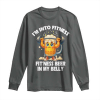 Funny Beer Lover Long Sleeve Shirt I Am Into Fitness Beer in My Belly - Wonder Print Shop