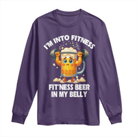 Funny Beer Lover Long Sleeve Shirt I Am Into Fitness Beer in My Belly - Wonder Print Shop