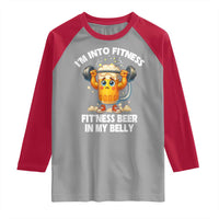 Funny Beer Lover Raglan Shirt I Am Into Fitness Beer in My Belly - undefined