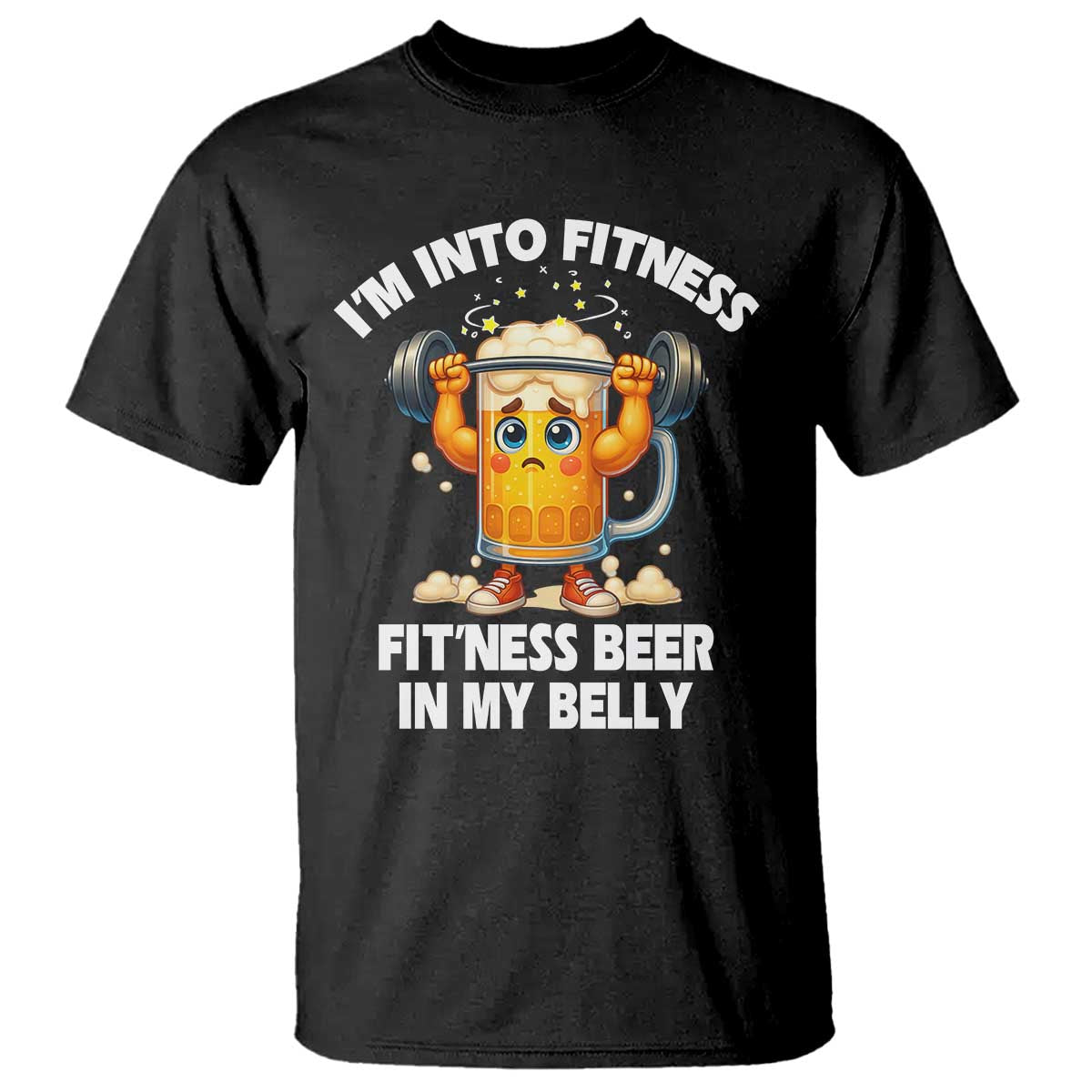 Funny Beer Lover T Shirt I Am Into Fitness Beer in My Belly - Wonder Print Shop