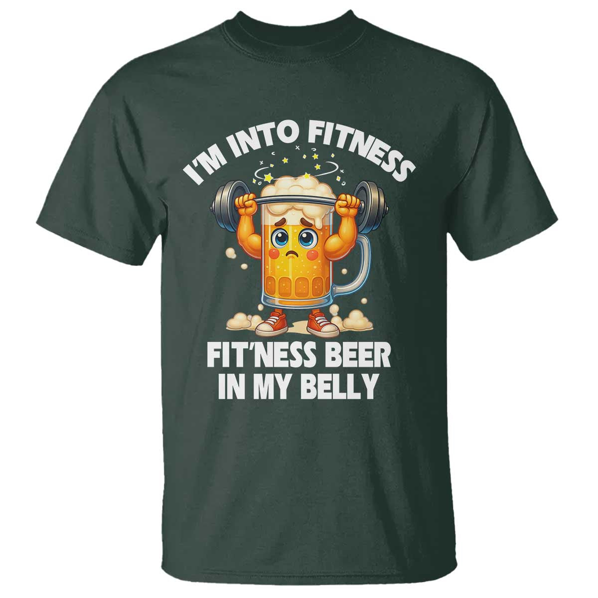 Funny Beer Lover T Shirt I Am Into Fitness Beer in My Belly - Wonder Print Shop