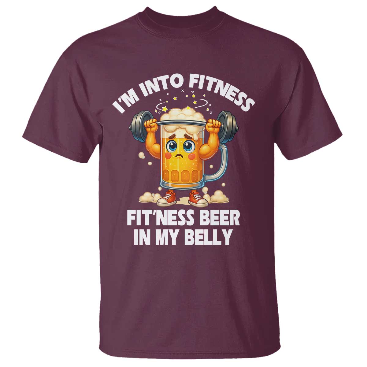 Funny Beer Lover T Shirt I Am Into Fitness Beer in My Belly - Wonder Print Shop