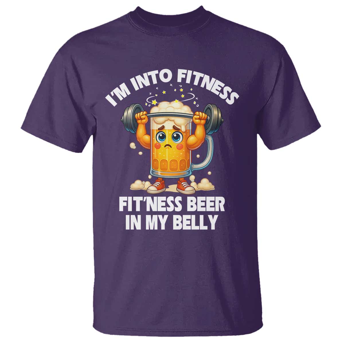 Funny Beer Lover T Shirt I Am Into Fitness Beer in My Belly - Wonder Print Shop