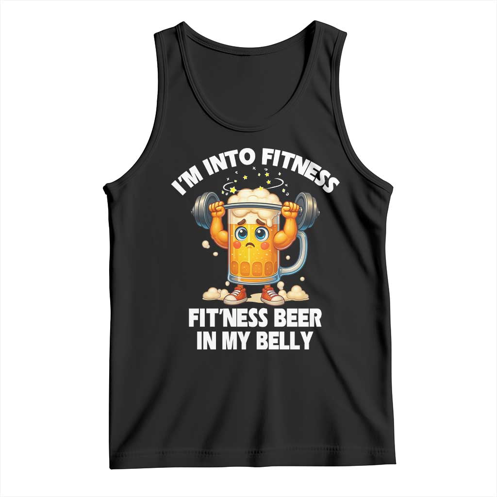 Funny Beer Lover Tank Top I Am Into Fitness Beer in My Belly - Wonder Print Shop
