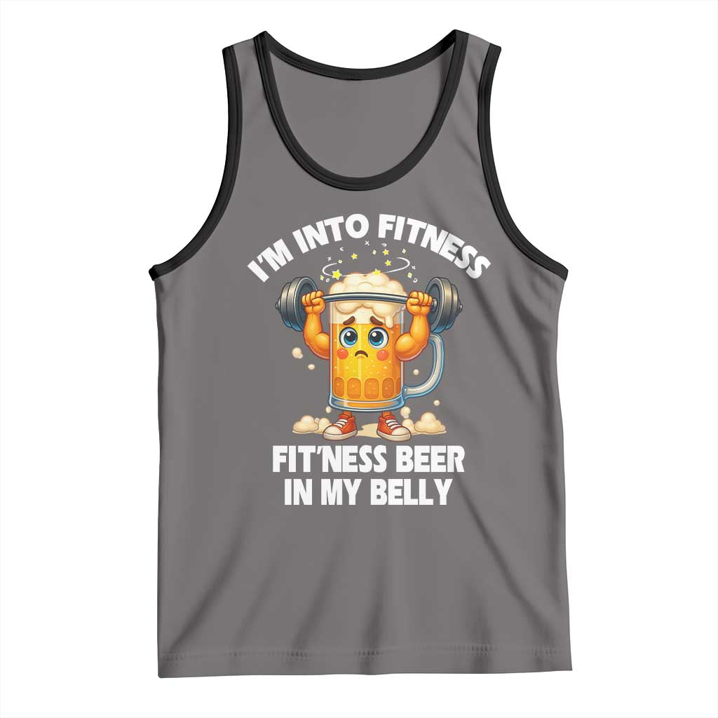 Funny Beer Lover Tank Top I Am Into Fitness Beer in My Belly - Wonder Print Shop