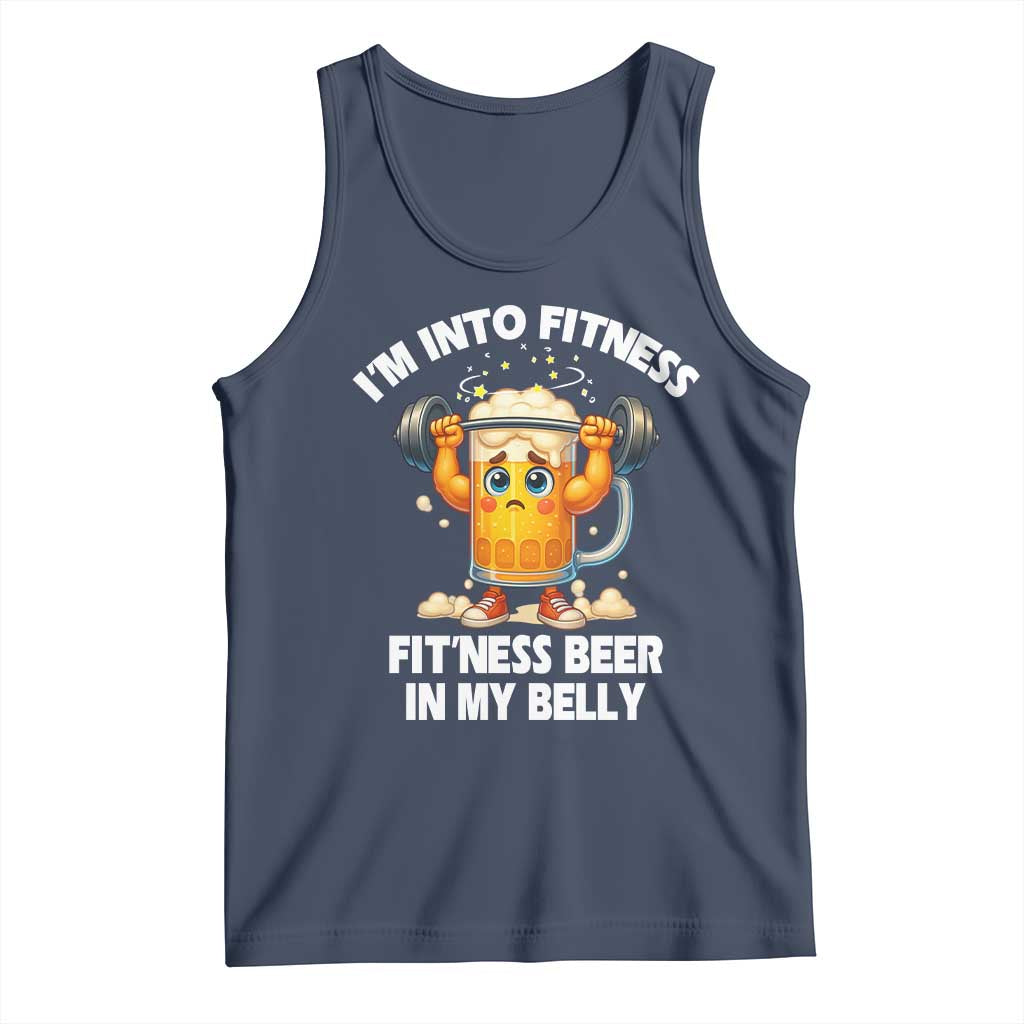 Funny Beer Lover Tank Top I Am Into Fitness Beer in My Belly - Wonder Print Shop