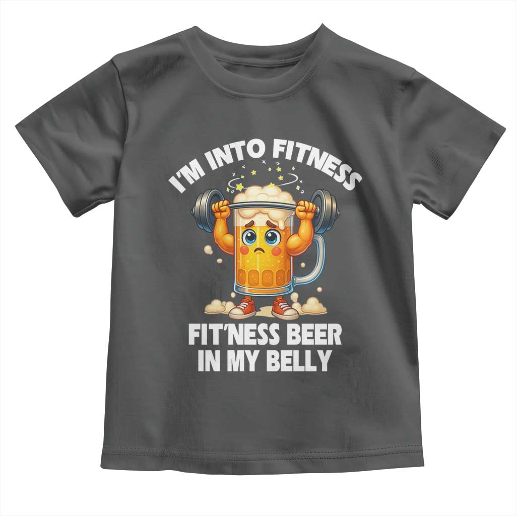 Funny Beer Lover Toddler T Shirt I Am Into Fitness Beer in My Belly - Wonder Print Shop