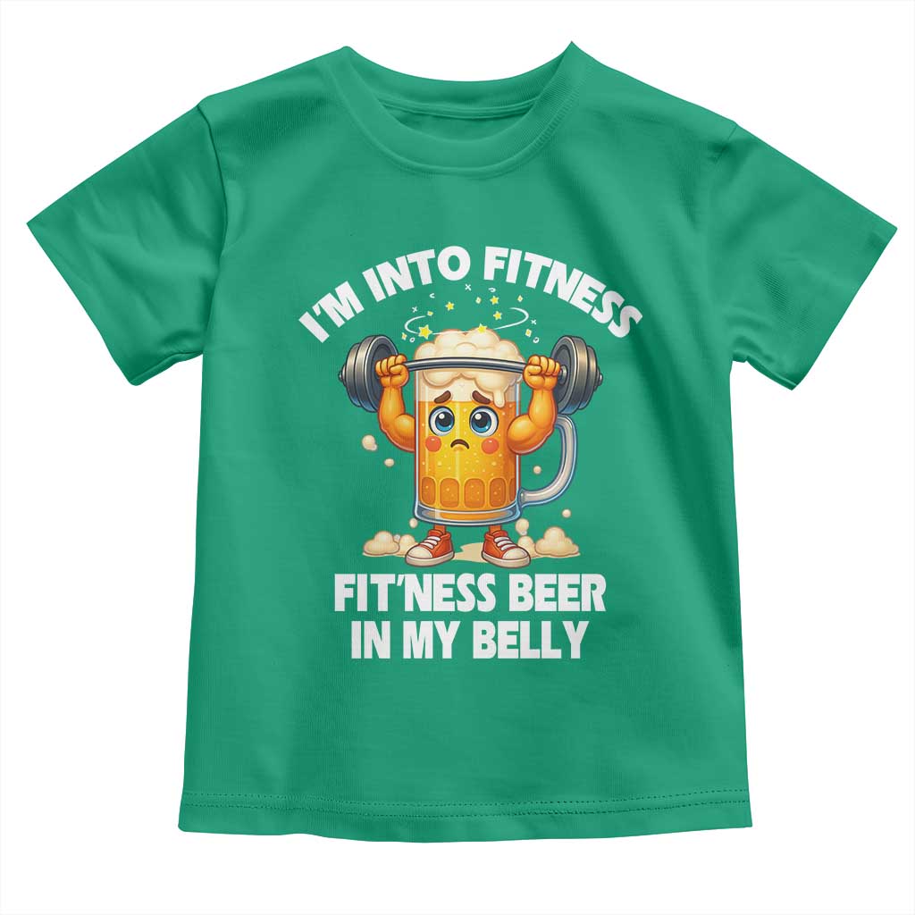 Funny Beer Lover Toddler T Shirt I Am Into Fitness Beer in My Belly - Wonder Print Shop