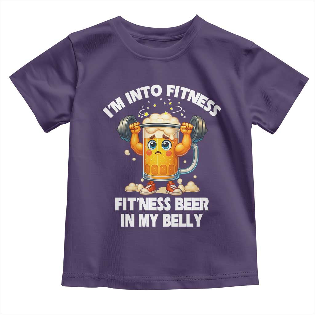 Funny Beer Lover Toddler T Shirt I Am Into Fitness Beer in My Belly - Wonder Print Shop