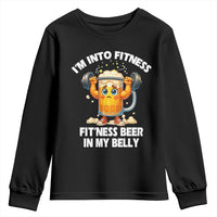 Funny Beer Lover Youth Sweatshirt I Am Into Fitness Beer in My Belly - Wonder Print Shop