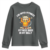Funny Beer Lover Youth Sweatshirt I Am Into Fitness Beer in My Belly - Wonder Print Shop