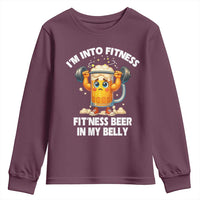 Funny Beer Lover Youth Sweatshirt I Am Into Fitness Beer in My Belly - Wonder Print Shop