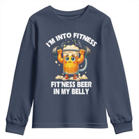 Funny Beer Lover Youth Sweatshirt I Am Into Fitness Beer in My Belly - Wonder Print Shop