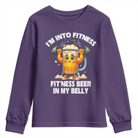 Funny Beer Lover Youth Sweatshirt I Am Into Fitness Beer in My Belly - Wonder Print Shop