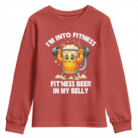 Funny Beer Lover Youth Sweatshirt I Am Into Fitness Beer in My Belly - Wonder Print Shop