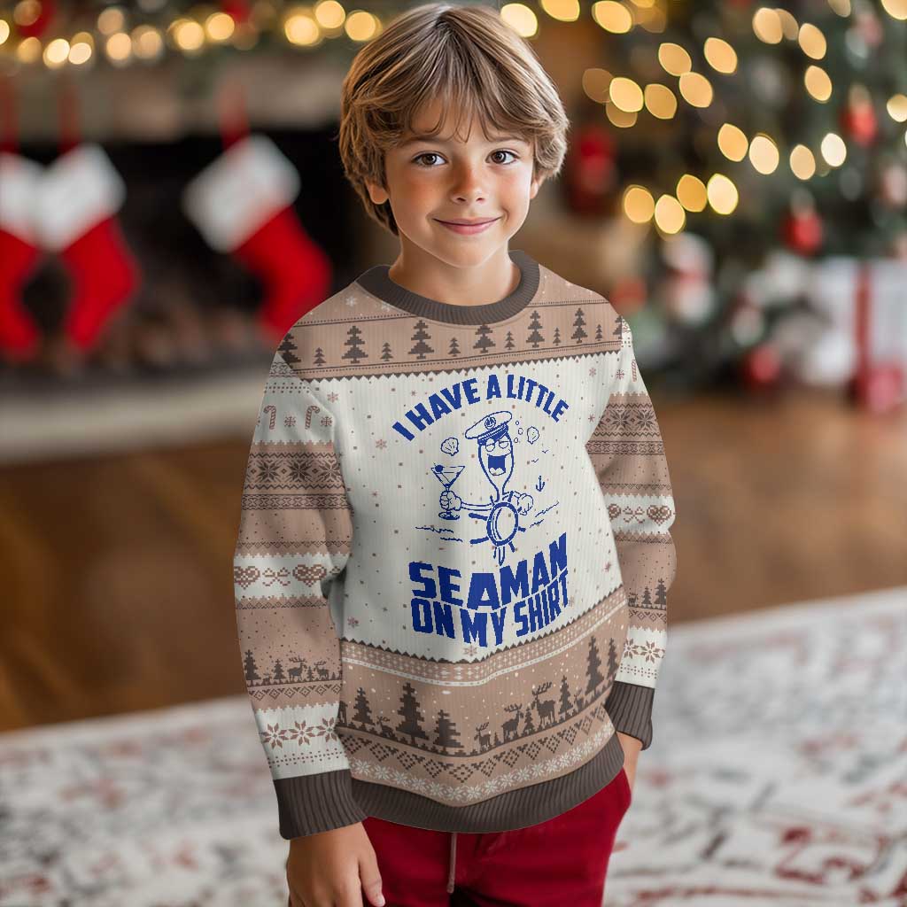 I Have Seaman On My Shirt Ugly Christmas Sweater Funny Sarcastic Adult Humor - Wonder Print Shop