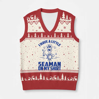 I Have Seaman On My Shirt V-Neck Knit Sweater Vest Funny Sarcastic Adult Humor - Wonder Print Shop