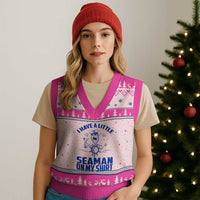 I Have Seaman On My Shirt V-Neck Knit Sweater Vest Funny Sarcastic Adult Humor - Wonder Print Shop