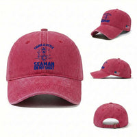 I Have Seaman On My Shirt Washed Cotton Baseball Cap Funny Sarcastic Adult Humor
