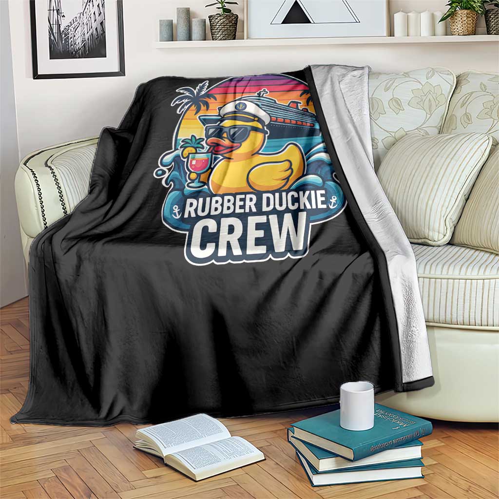 Funny Rubber Duckie Cruise Throw Blanket - Wonder Print Shop