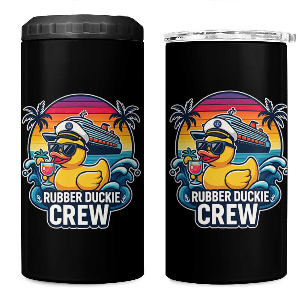 Funny Rubber Duckie Cruise 4 in 1 Can Cooler Tumbler - Wonder Print Shop