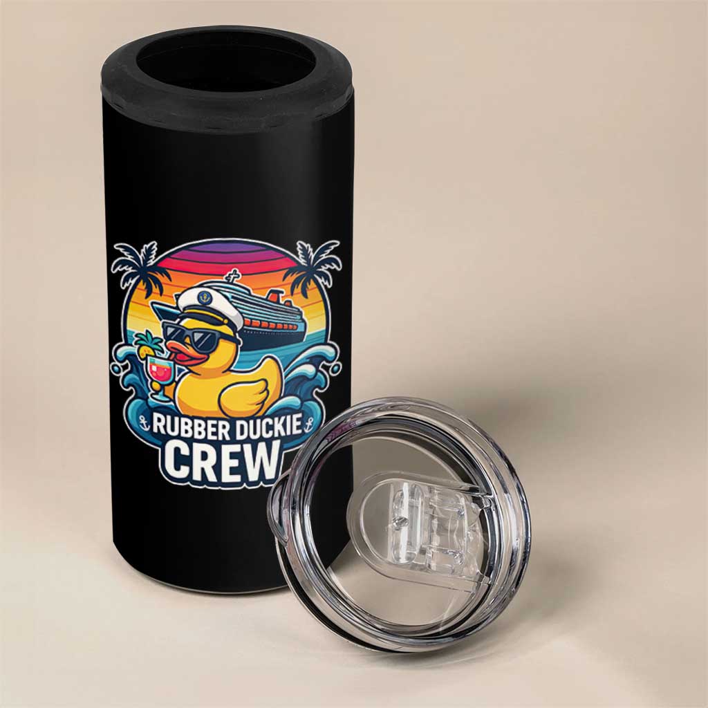 Funny Rubber Duckie Cruise 4 in 1 Can Cooler Tumbler - Wonder Print Shop