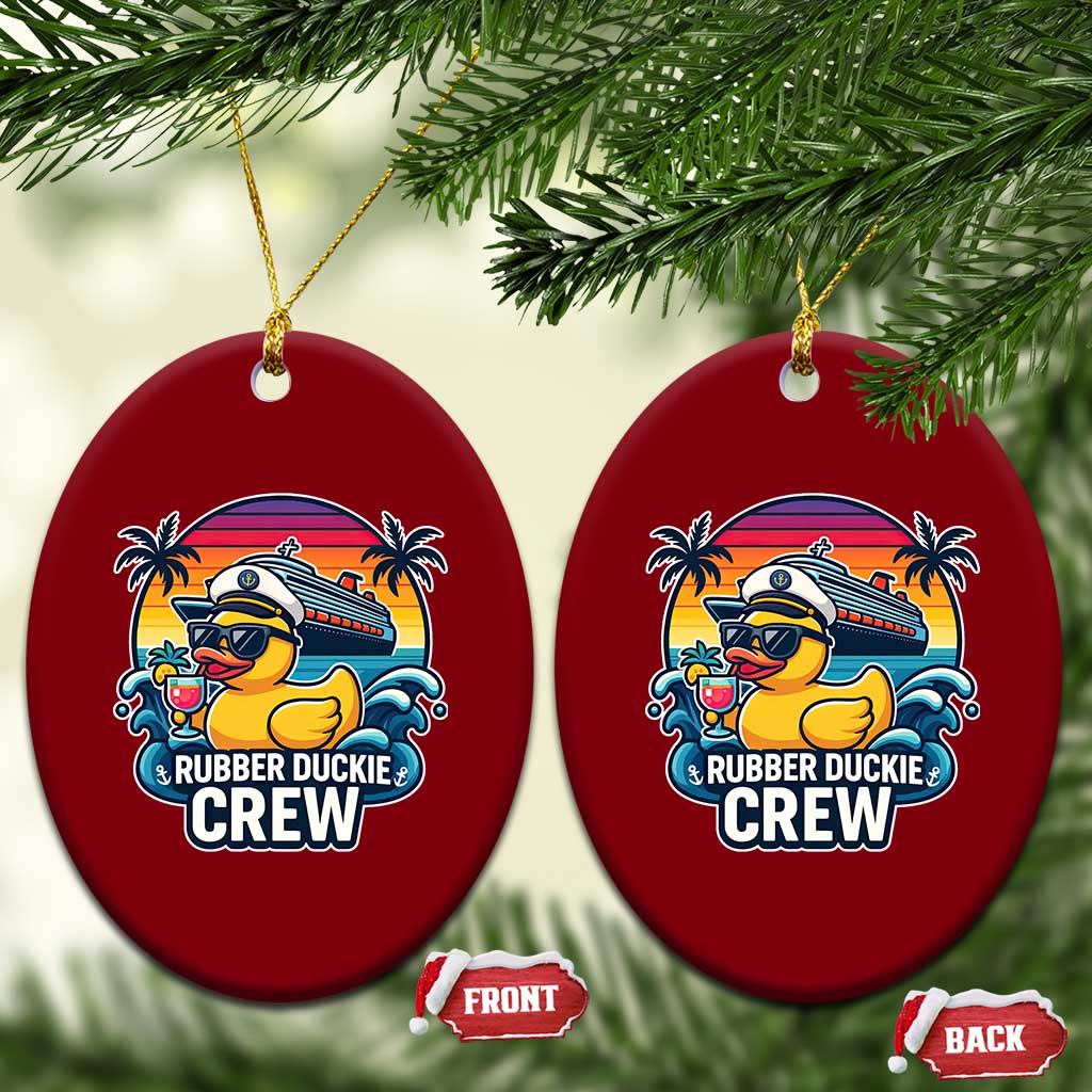 Funny Rubber Duckie Cruise Ceramic Ornament - Wonder Print Shop