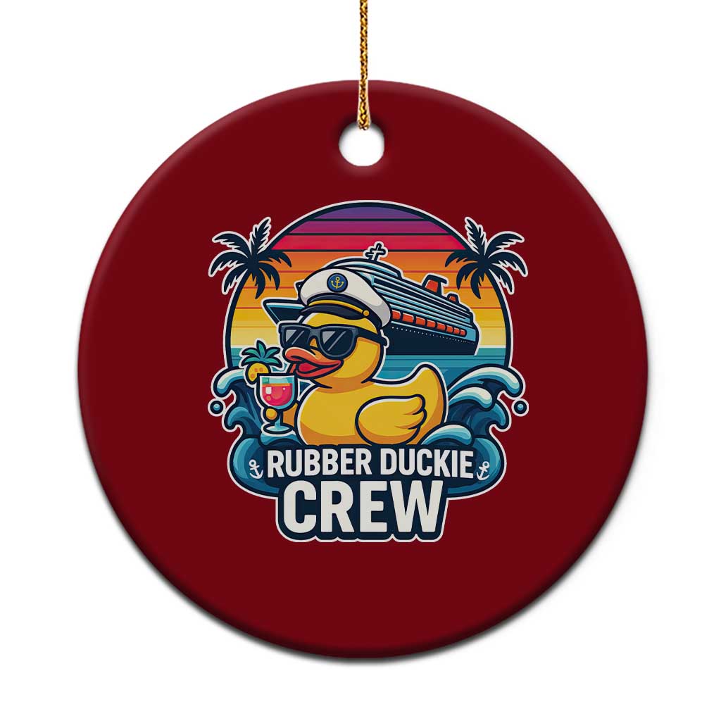 Funny Rubber Duckie Cruise Ceramic Ornament - Wonder Print Shop