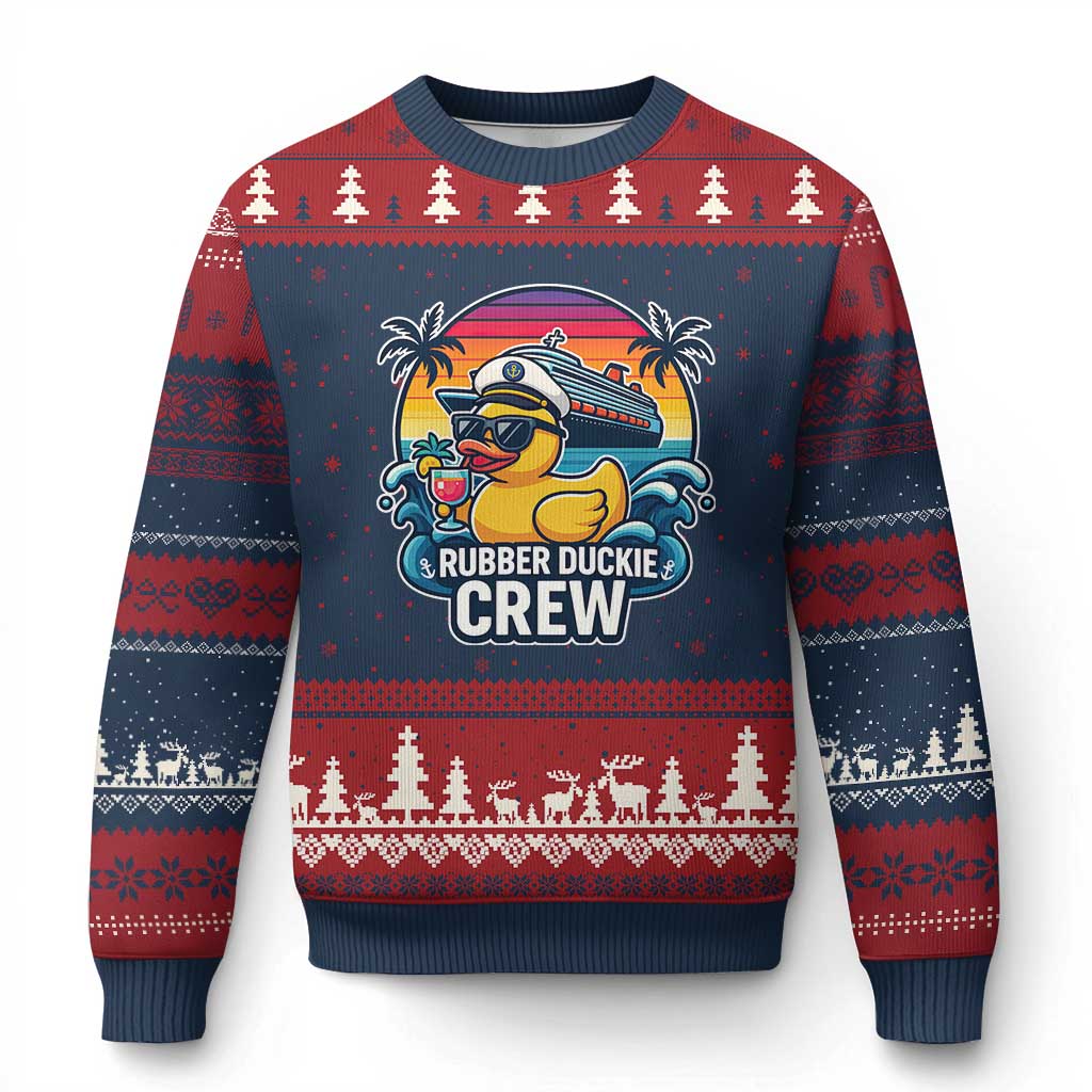 Funny Rubber Duckie Cruise Ugly Christmas Sweater - Wonder Print Shop