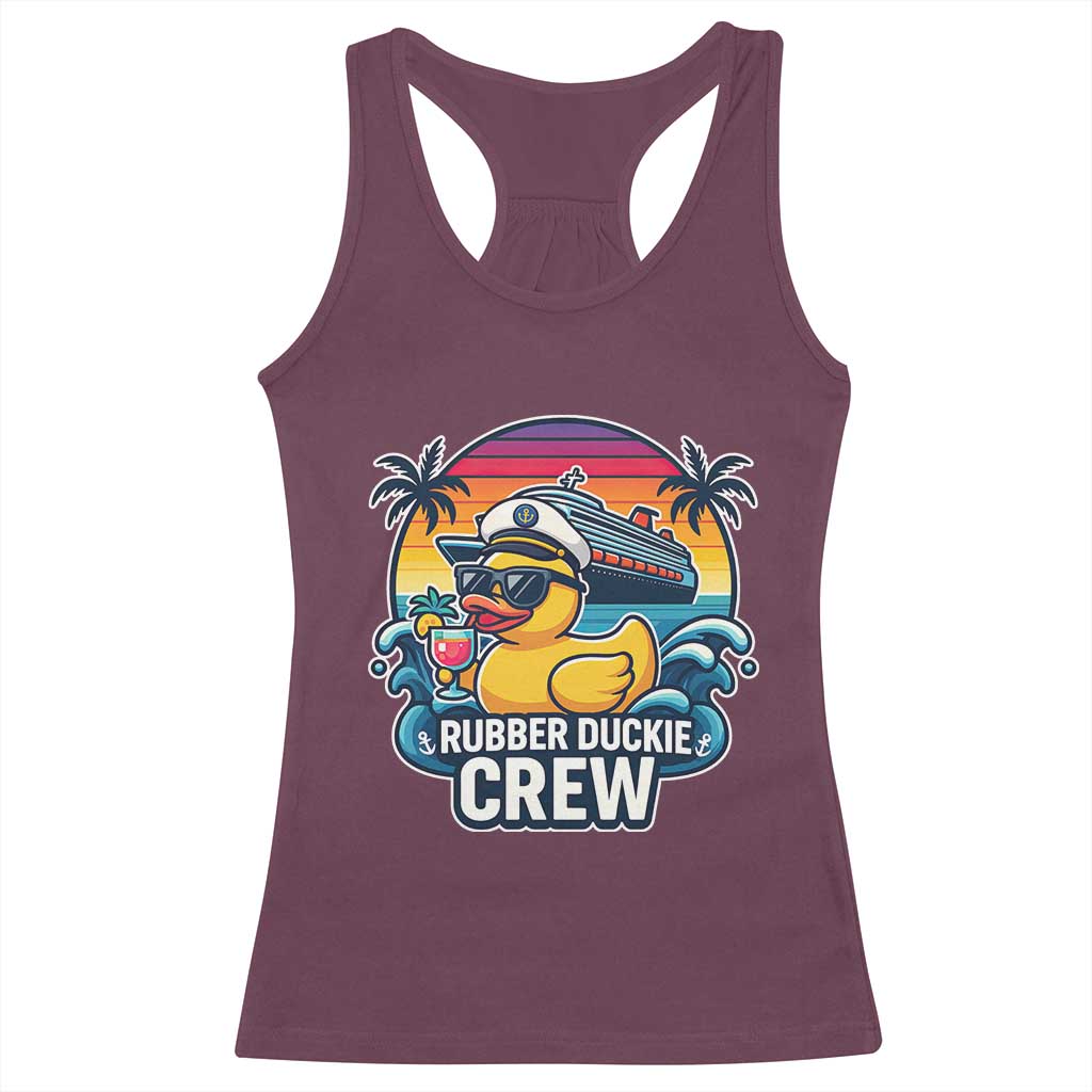 Funny Rubber Duckie Cruise Racerback Tank Top - Wonder Print Shop