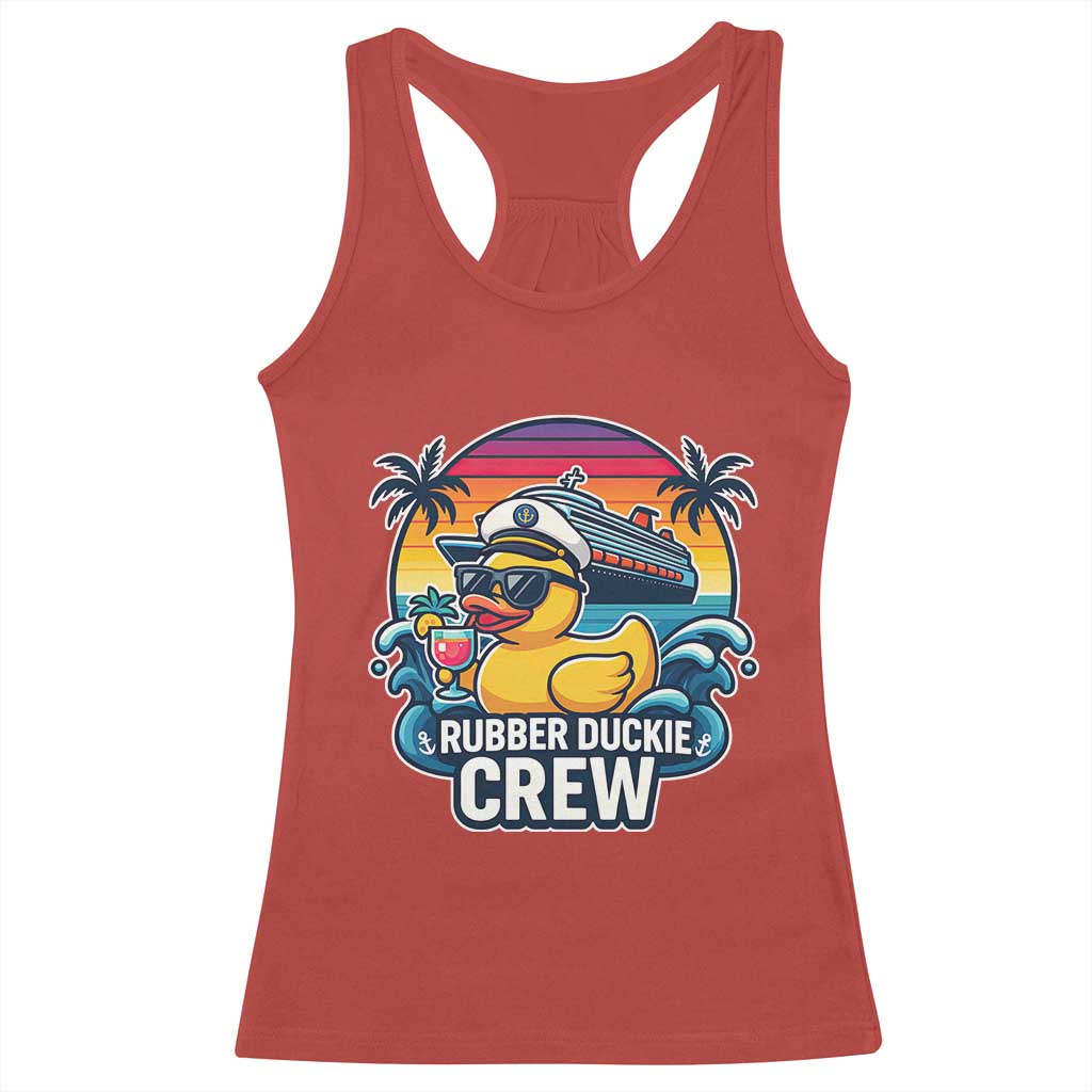 Funny Rubber Duckie Cruise Racerback Tank Top - Wonder Print Shop