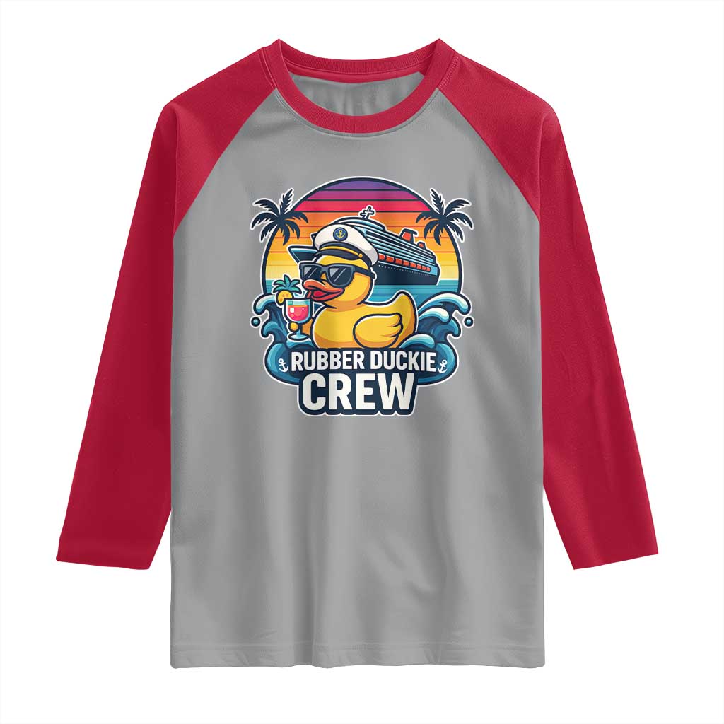 Funny Rubber Duckie Cruise Raglan Shirt - Wonder Print Shop